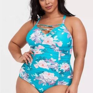 Floral Teal Women's Swimsuit